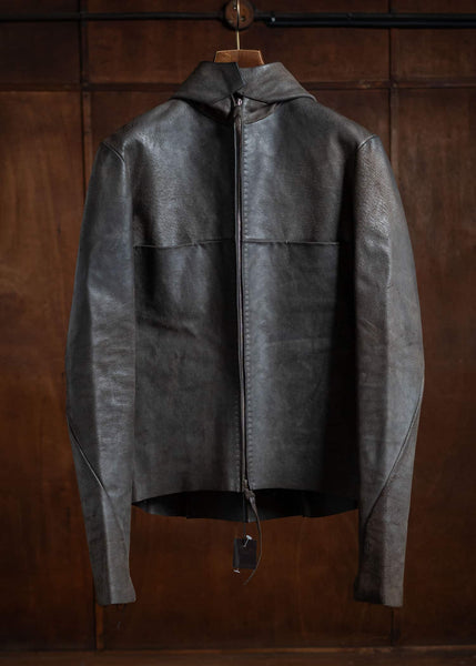 ma+ unlined aviator leather jacket フードライダースジャケット