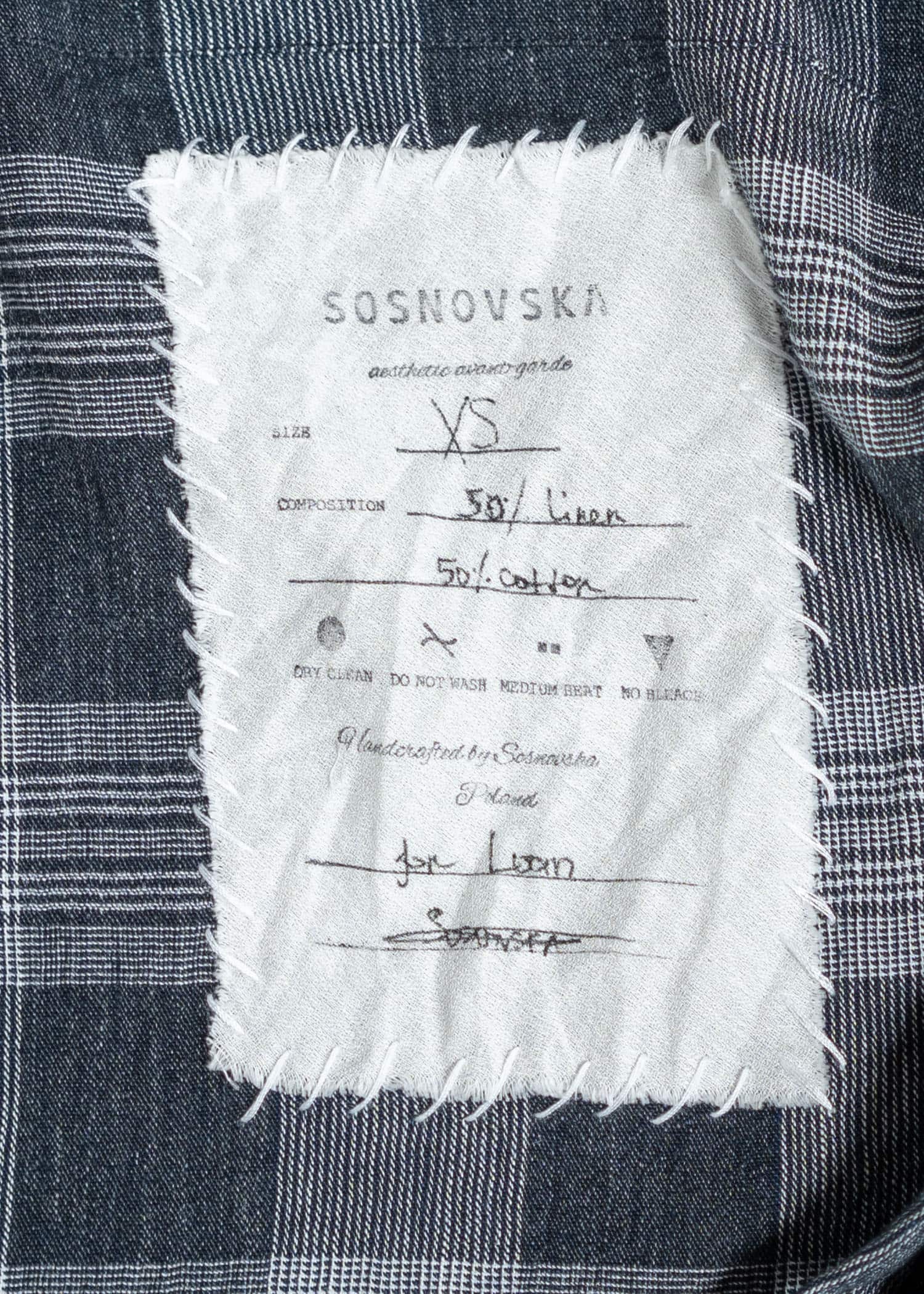 SOSNOVSKA チェックロングシャツ
