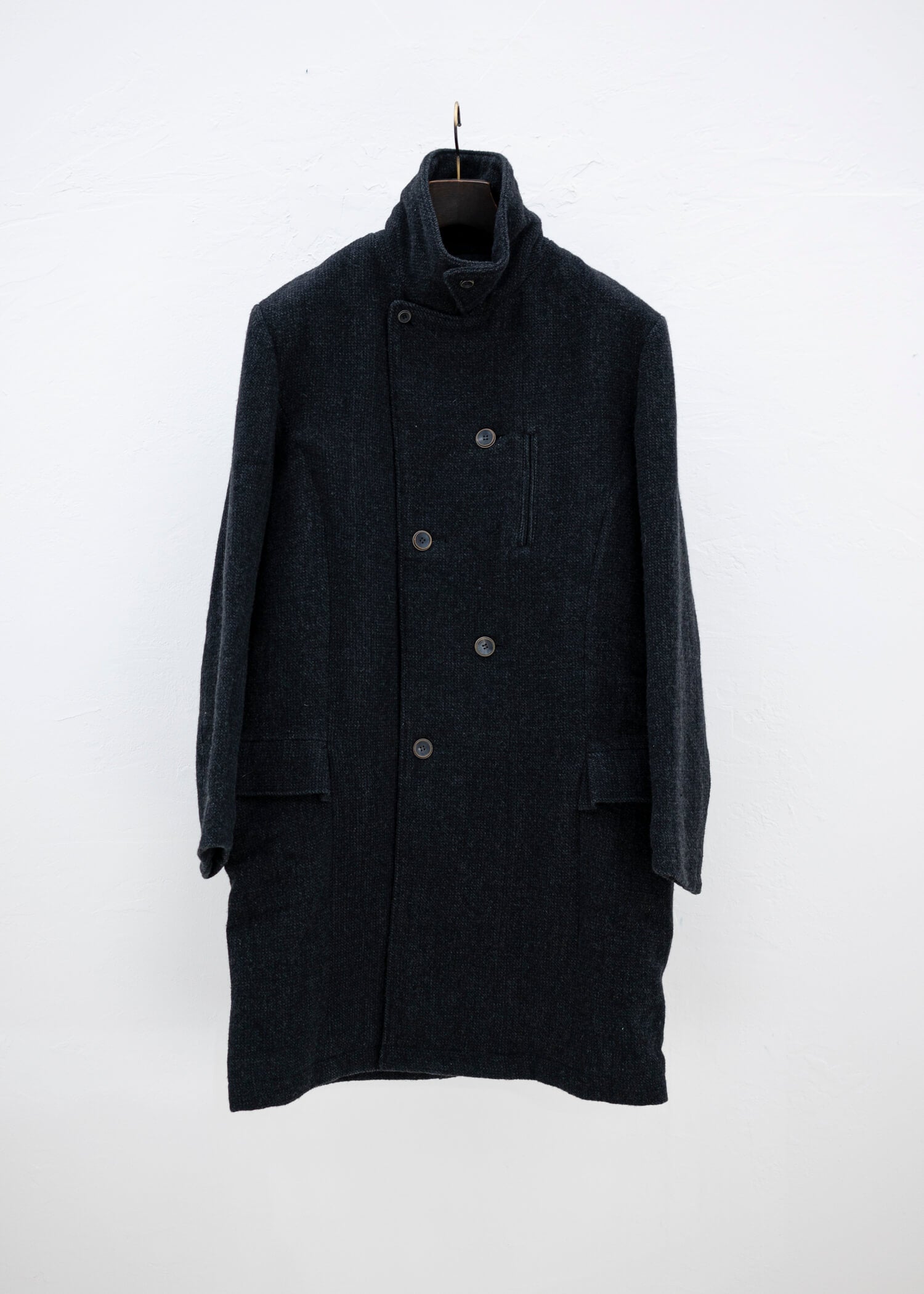 individual sentiments 17AW WO/CO  STEEL MIXIG W-FACE COAT