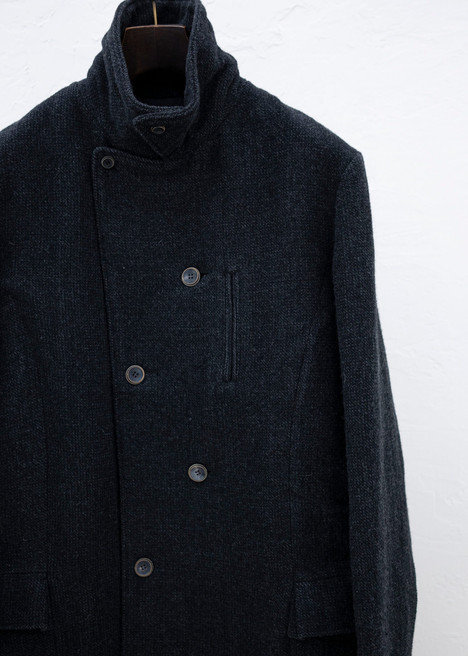 individual sentiments 17AW WO/CO  STEEL MIXIG W-FACE COAT