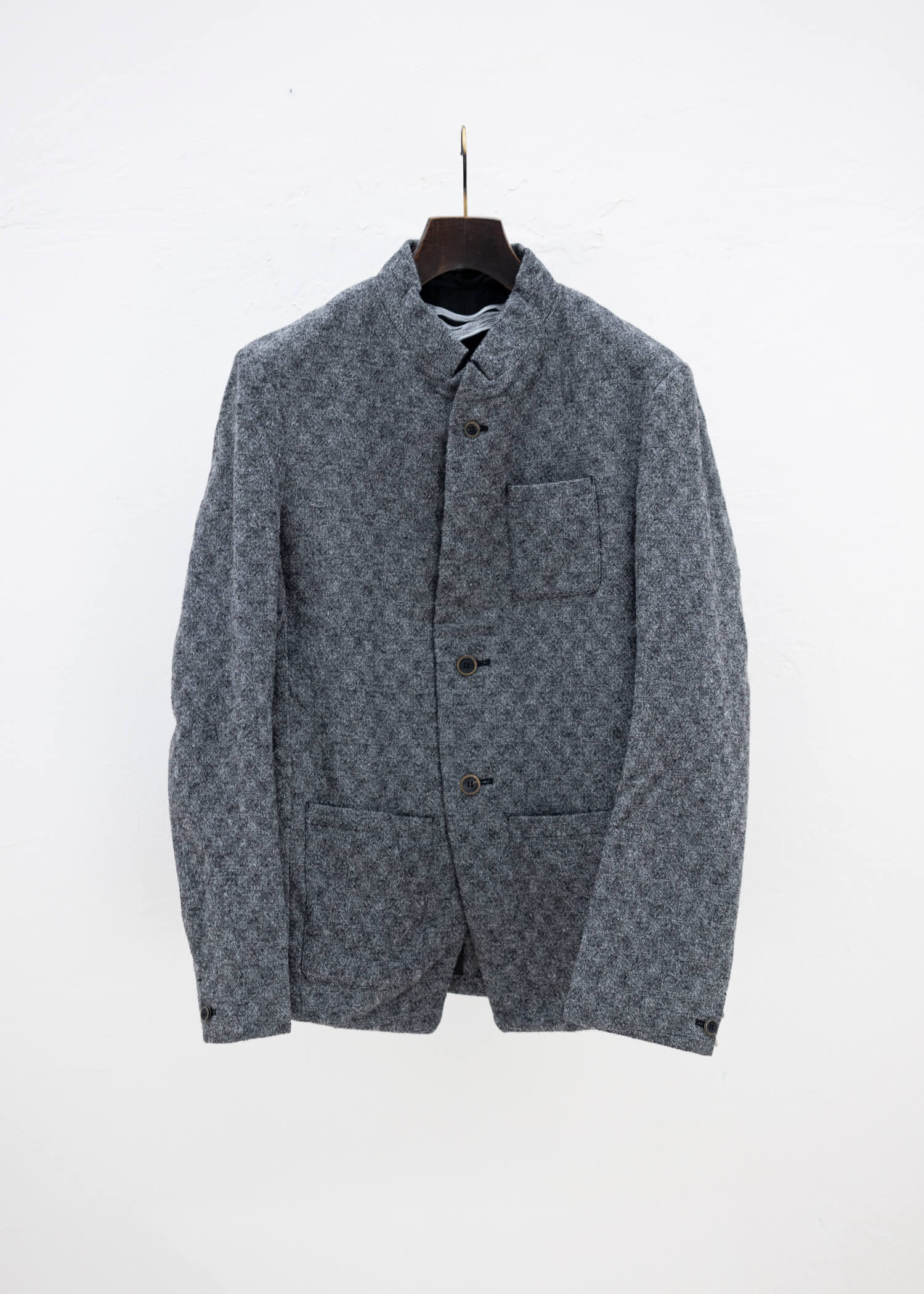 individual sentiments 17AW ANTIQUE CHECK COMPRESSION WASHER JACKET