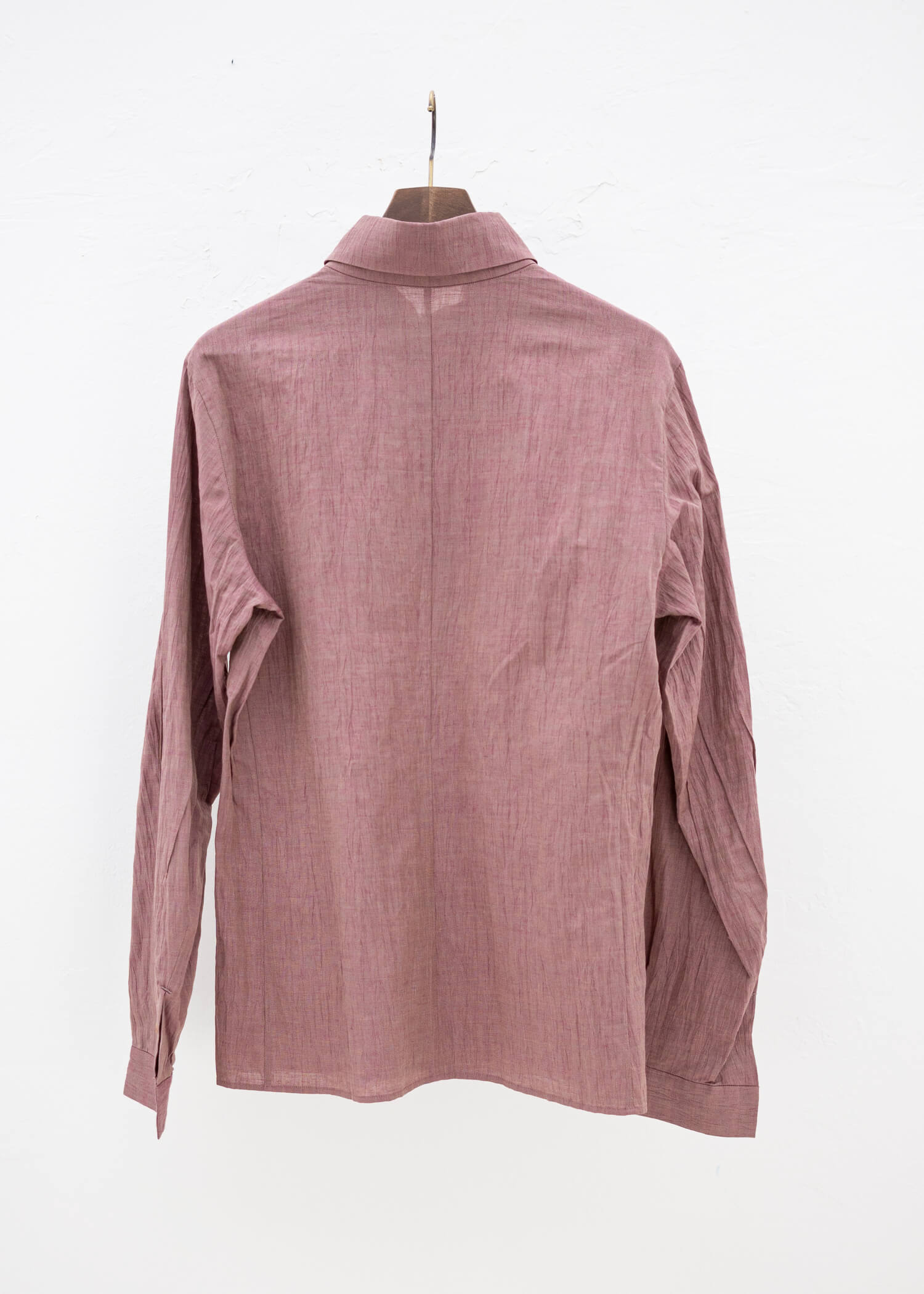 individual sentiments 16AW OLD ROSE CHAMBRAY WRINKLES RAMIE SHIRT