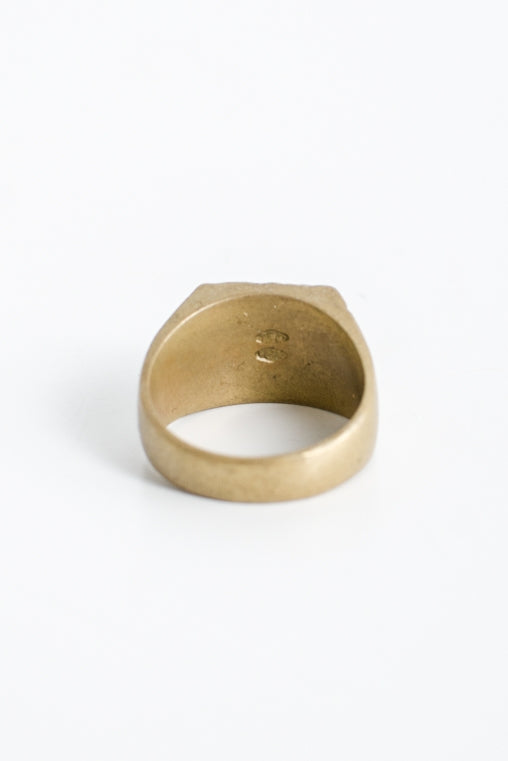 vintage ヴィンテージ　真鍮スタンプリング 真鍮  金 リング・指輪 [梅田]