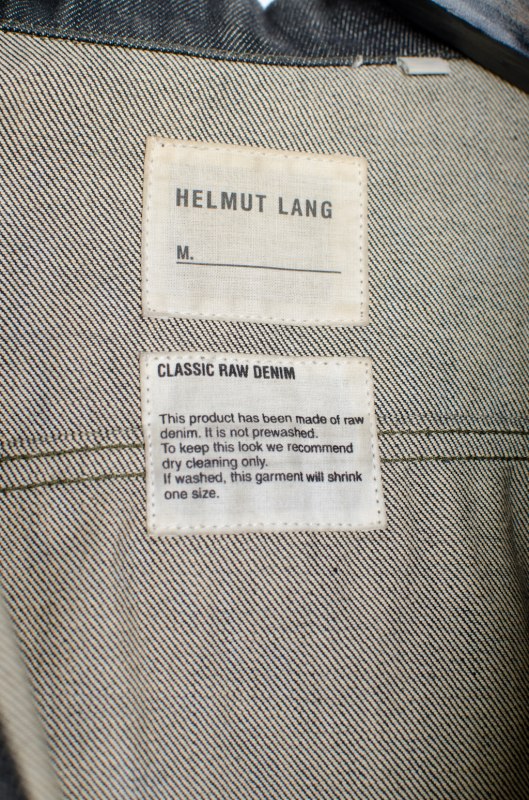 HELMUT LANG ARCHIVE 初期 CLASSIC RAW DENIM デニムジャケット コットン 38  灰色 デニムジャケット
