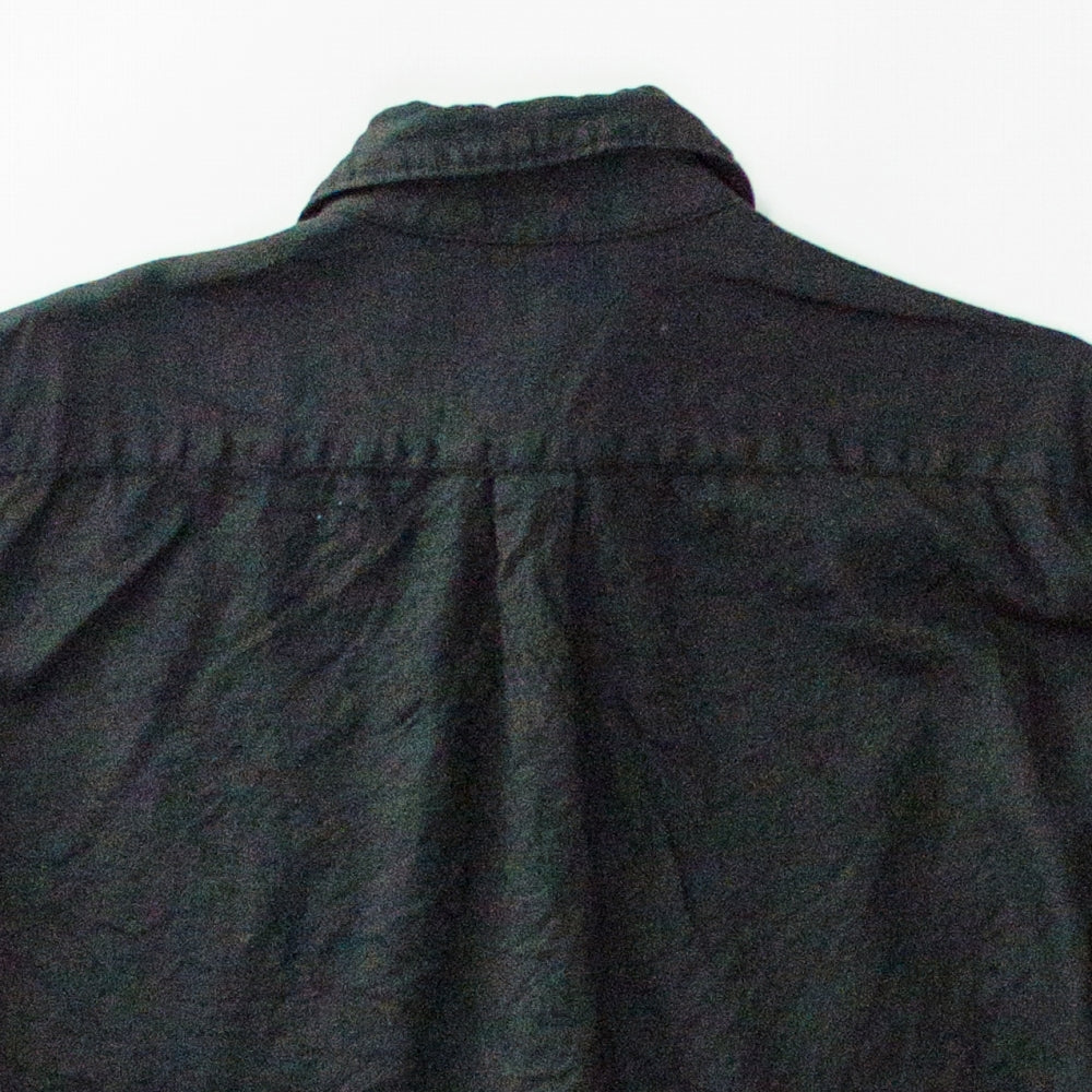YOHJI YAMAMOTO POUR HOMME  カラーレイヤードウール縮絨シャツ ウール 3  黒 長袖シャツ