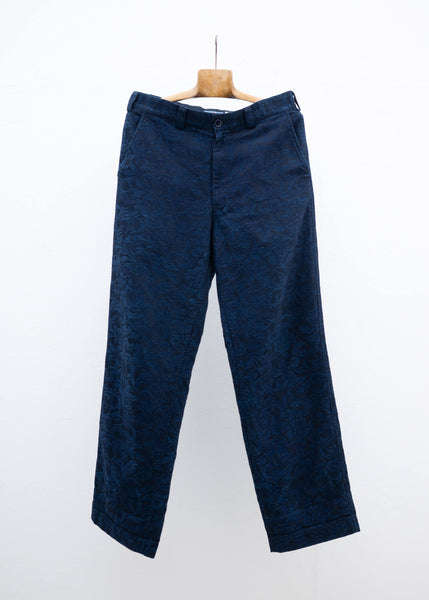 BLUE BLUE Indigo Dyed Jacquard Pants