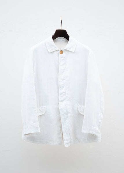 PAUL HARNDEN Mac coat linen white