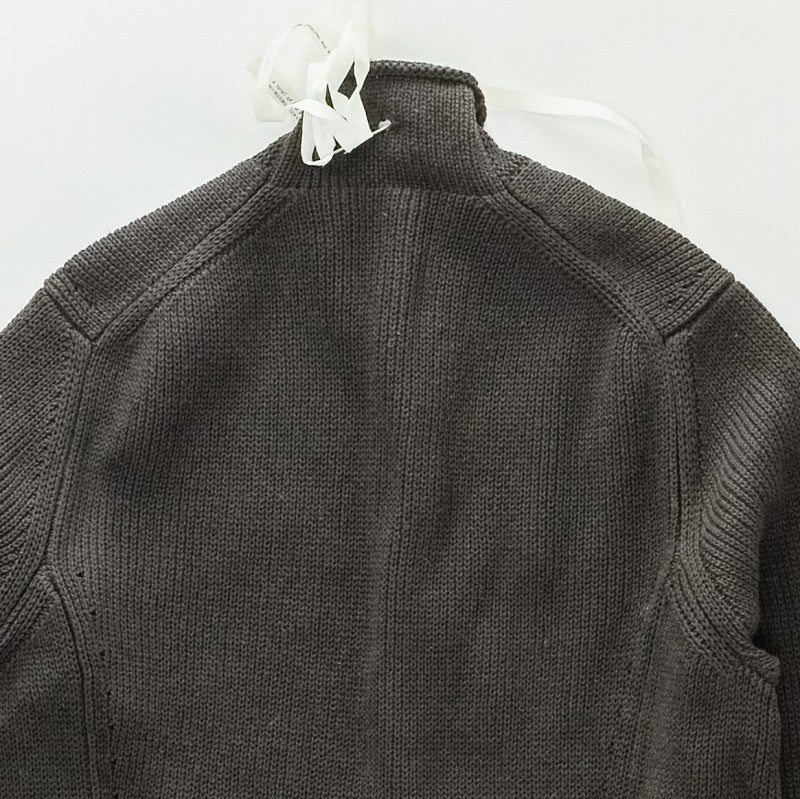 LABELUNDERCONSTRUCTION 14SS NARROW COLLAR JKT シルクブレットナローカラージャケット/44 シルク 44  灰色 ニット [東京]