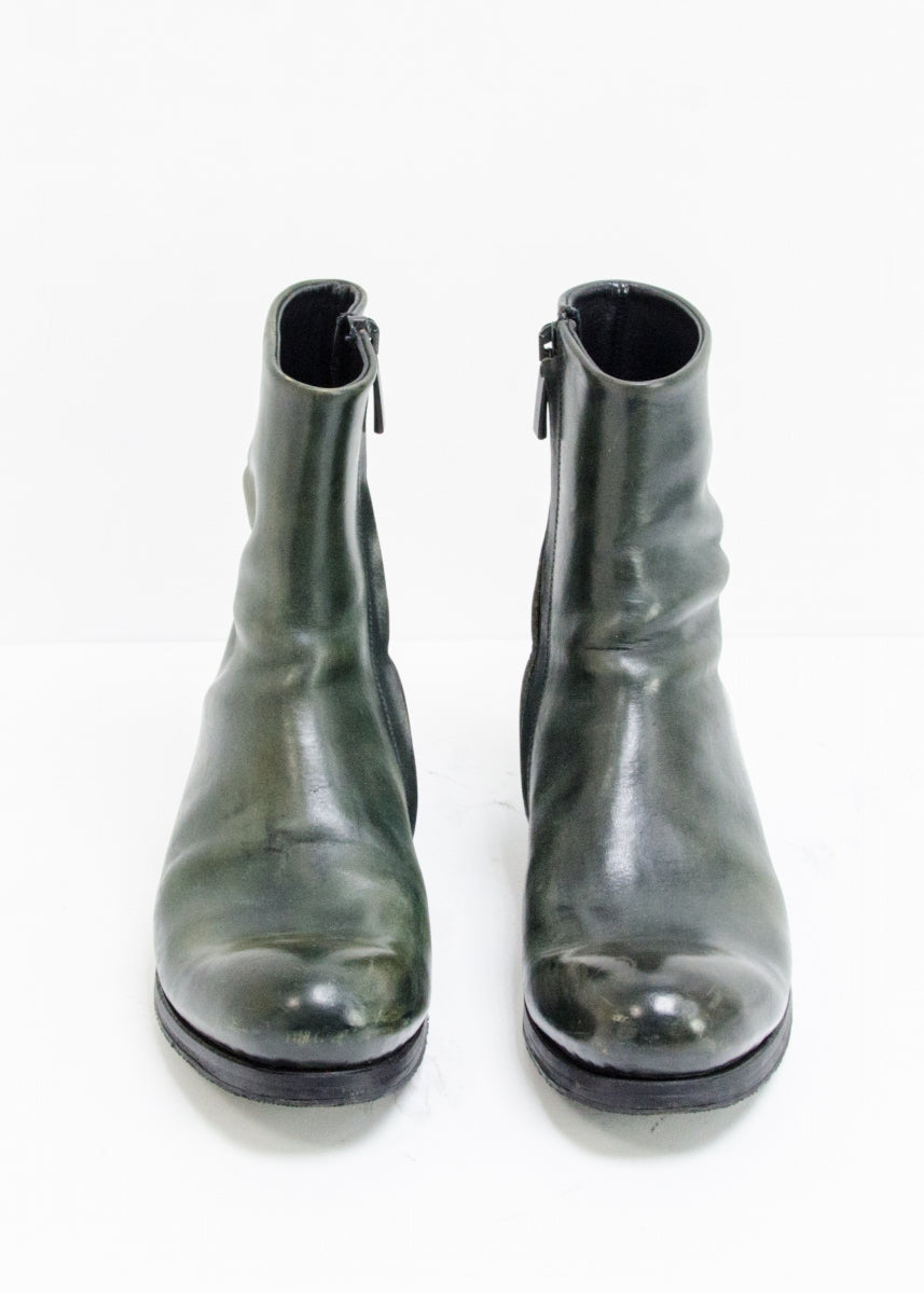 EMATYTE ワンピースサイドジップブーツ レザー 41（JP26cm）  緑 ブーツ