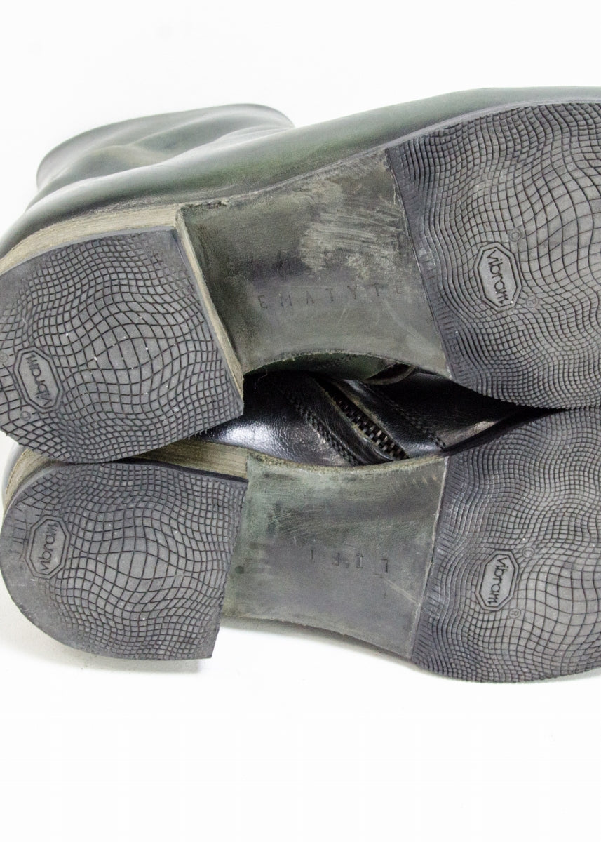 EMATYTE ワンピースサイドジップブーツ レザー 41（JP26cm）  緑 ブーツ
