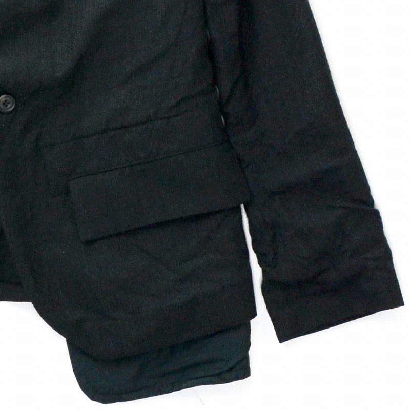 PAUL HARNDEN 18SS Mens Pocket Blazer メンズポケットブレザージャケット/S ウール S  黒 テーラードジャケット [梅田]