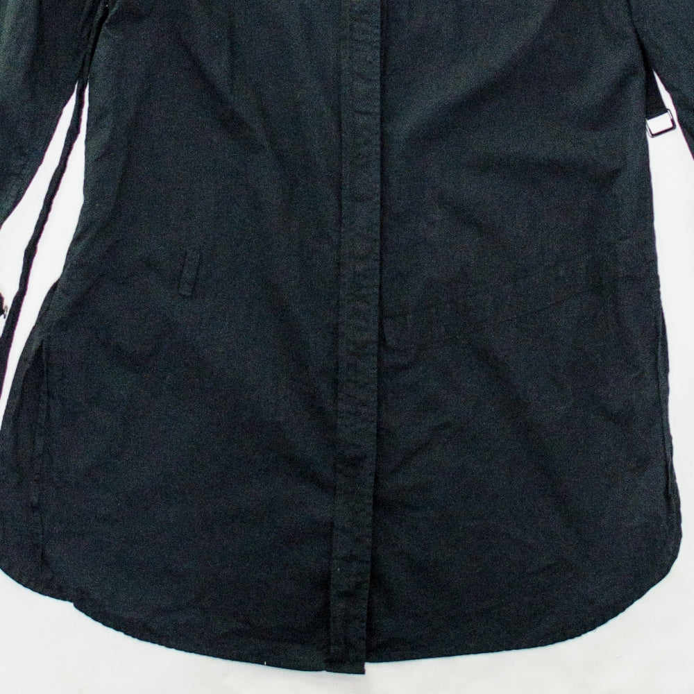 ANN DEMEULEMEESTER ロングデザインシャツ コットン 36 ブラック  黒 長袖シャツ