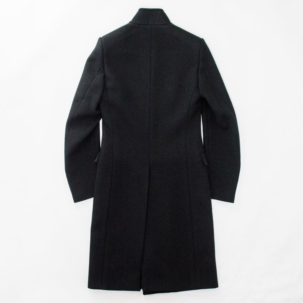 Dior HOMME スタンドカラーウールコート ウール 44  黒 ステンカラーコート