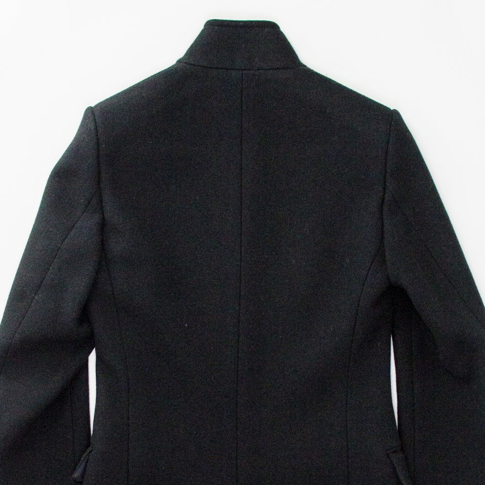 Dior HOMME スタンドカラーウールコート ウール 44 黒 ステンカラー ...