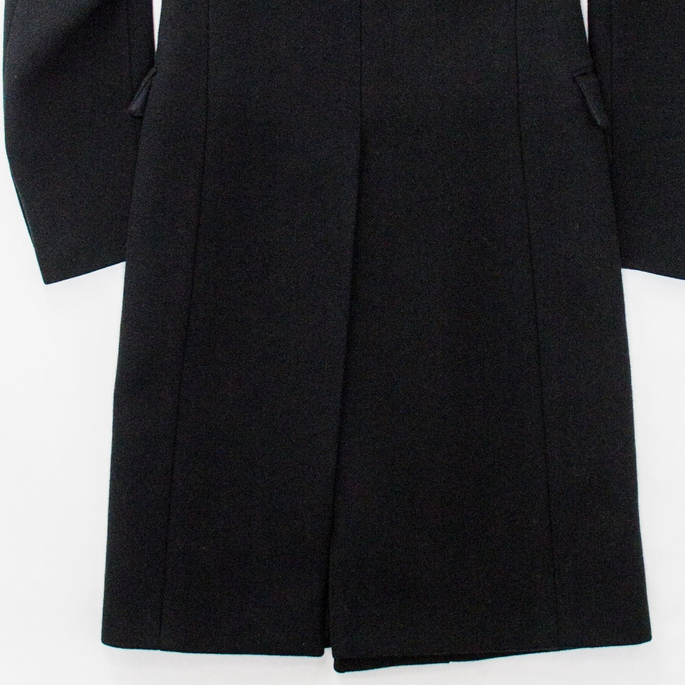 Dior HOMME スタンドカラーウールコート ウール 44  黒 ステンカラーコート