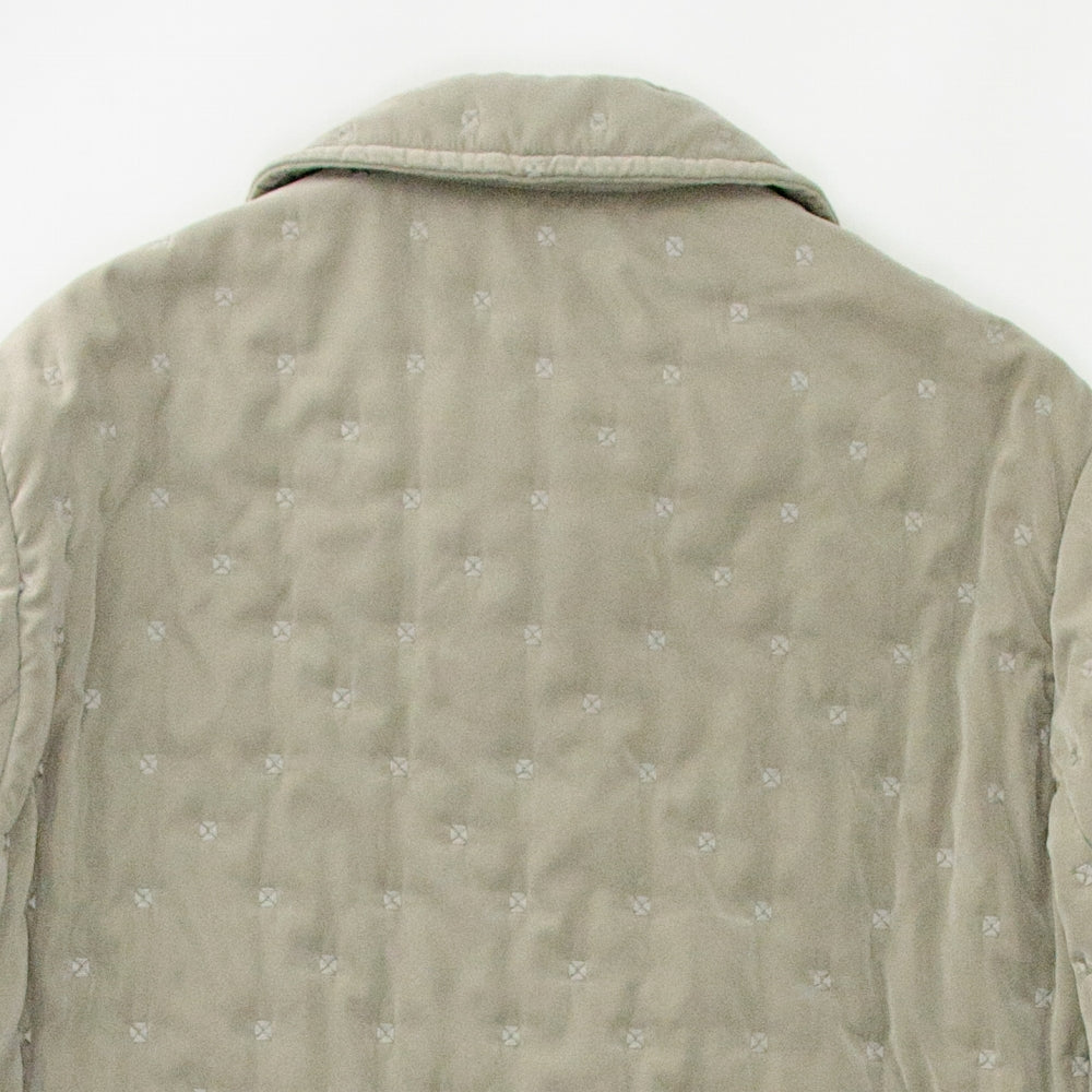 HERMESxマルジェラ期 パドック刺繍コート ポリエステル 36  灰色 トレンチコート