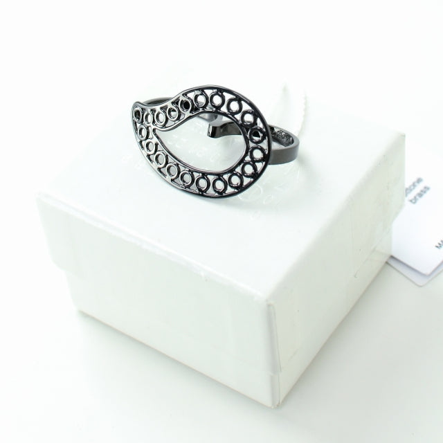 Maison Margiela 17SS BRAIDED RING ペイズリーモチーフダブルリング 真鍮  灰色 リング・指輪 [東京]