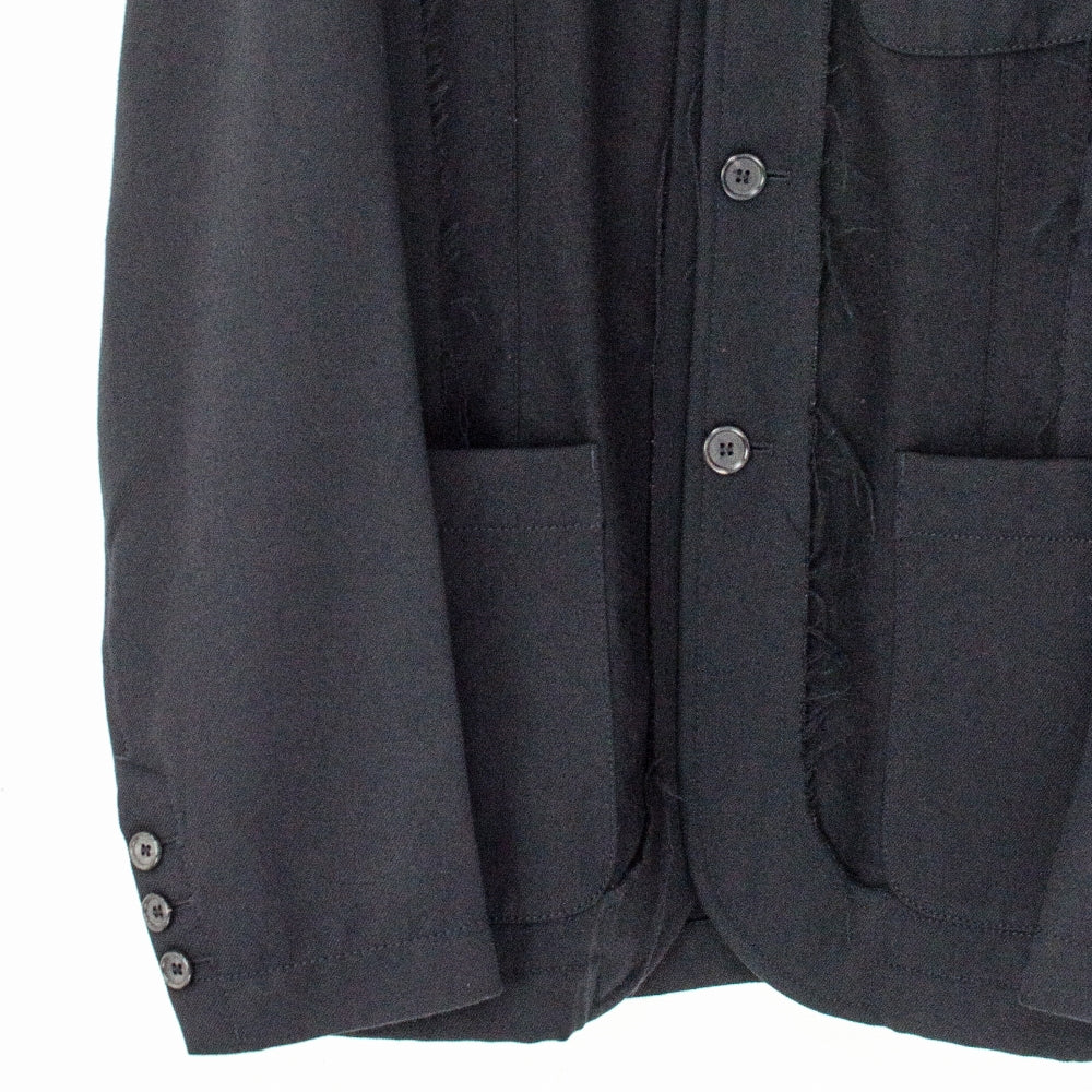 COMME des GARÇONS SHIRT 異素材再構築テーラードジャケット ウール  黒 テーラードジャケット