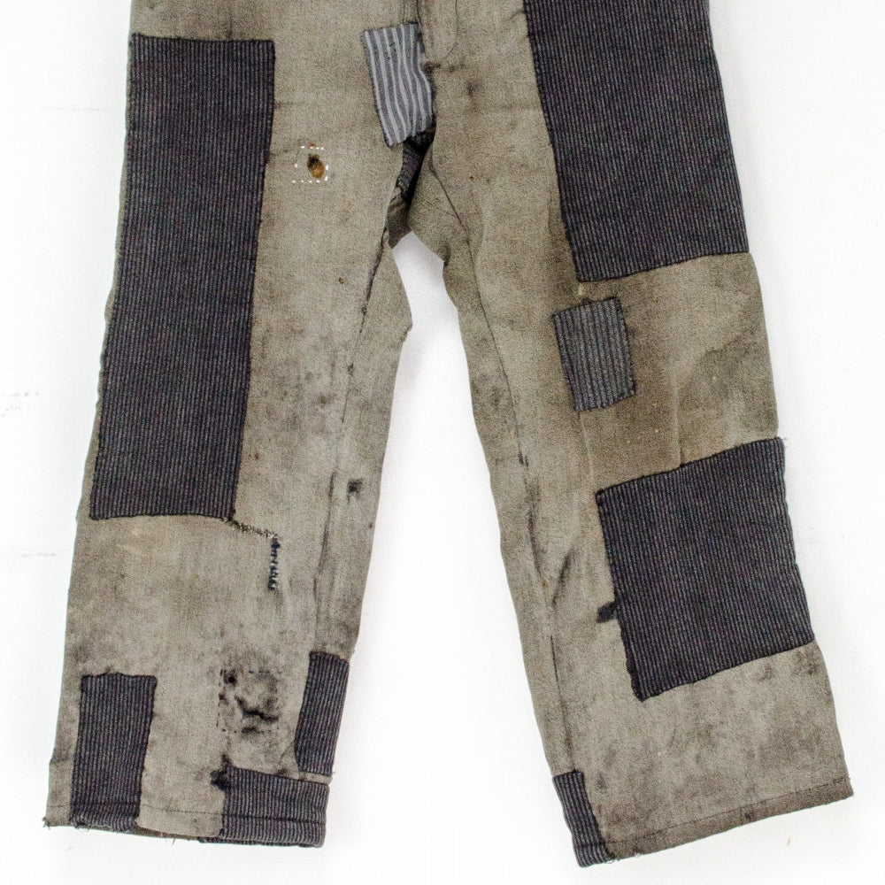 Vintage フランス 1950's リメイクパンツ 表記なし  灰色 パンツ