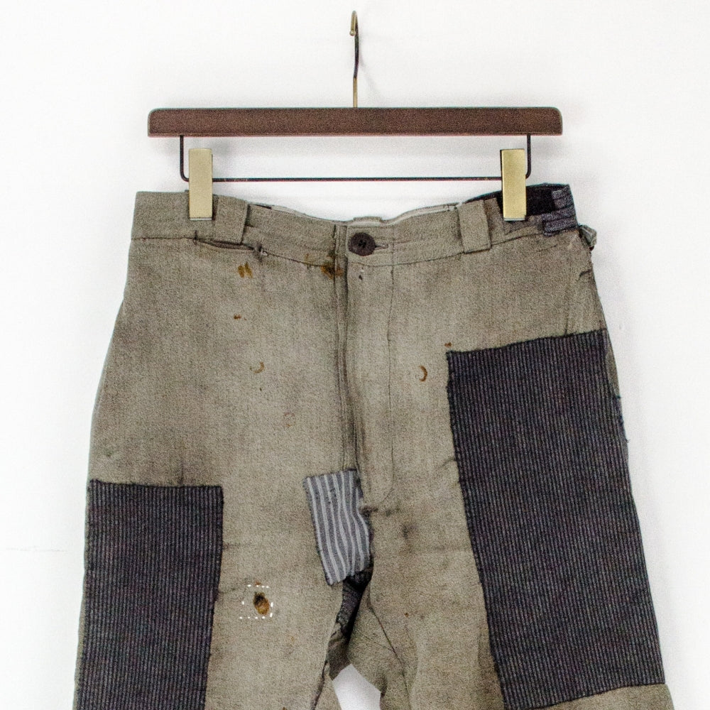 Vintage フランス 1950's リメイクパンツ 表記なし  灰色 パンツ