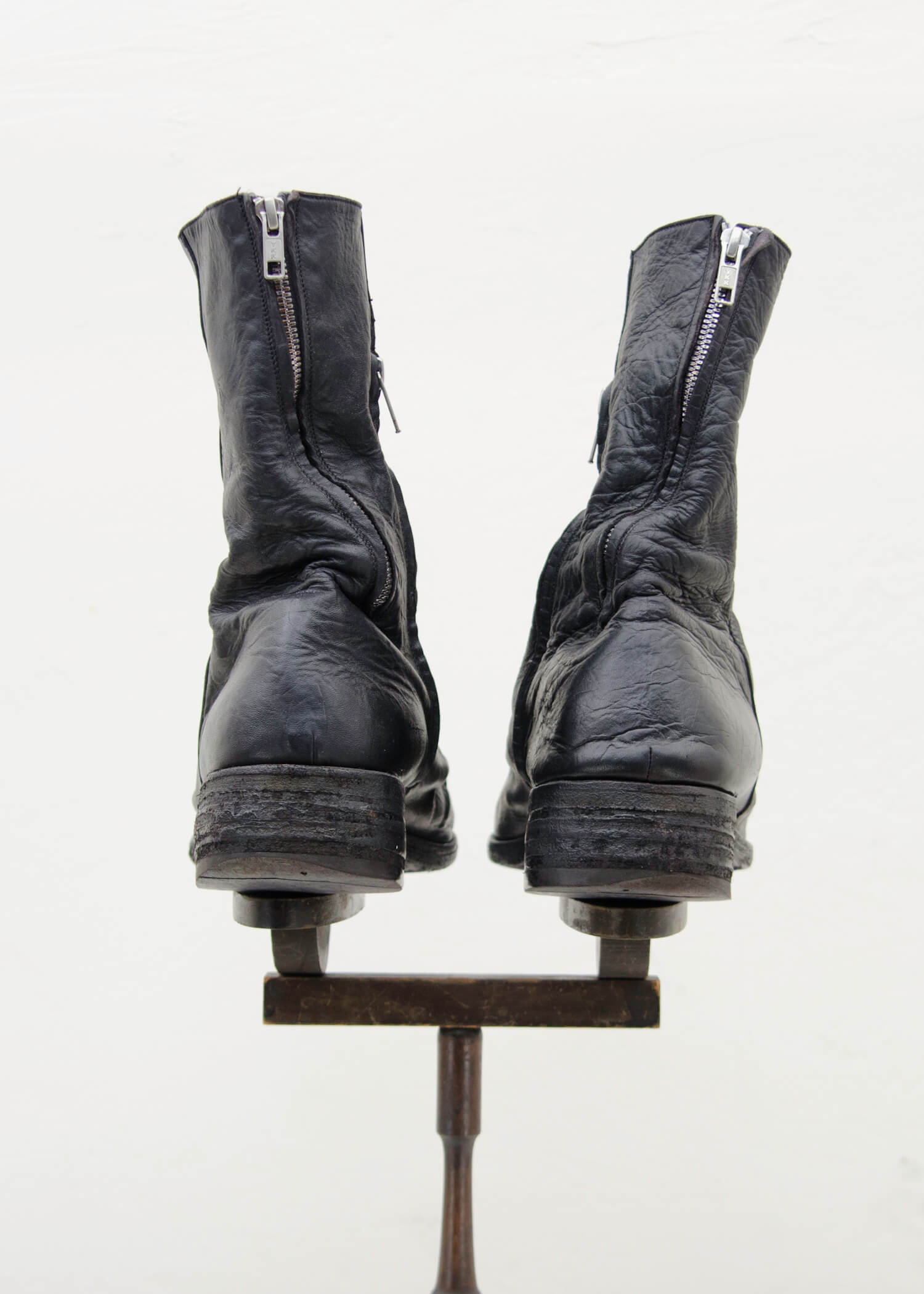 A1923 A DICIANNOVEVENTITRE デュアルジップブーツ レザー 43（JP28cm）  黒 ブーツ