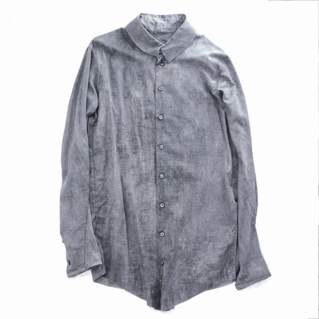 DAMIR DOMA ムラ染めシャツ コットン 44  灰色 長袖シャツ [東京]