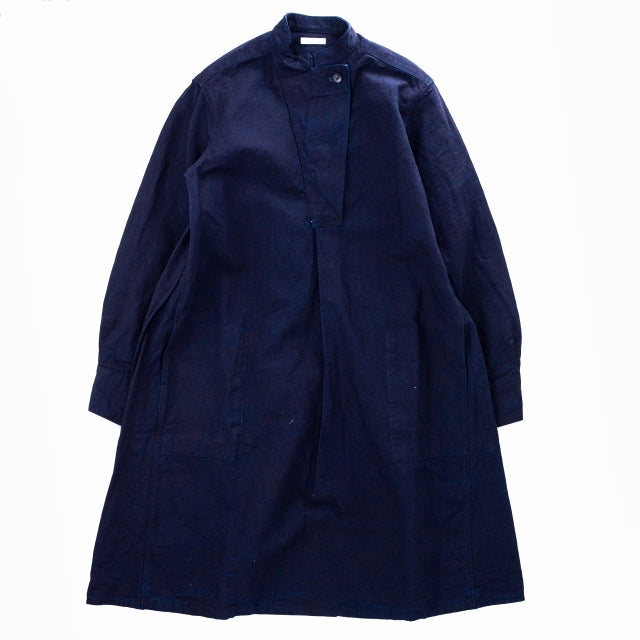 sus-sous 19AW long smock jacket スモックシャツジャケット コットン 7  紺 長袖シャツ [梅田]