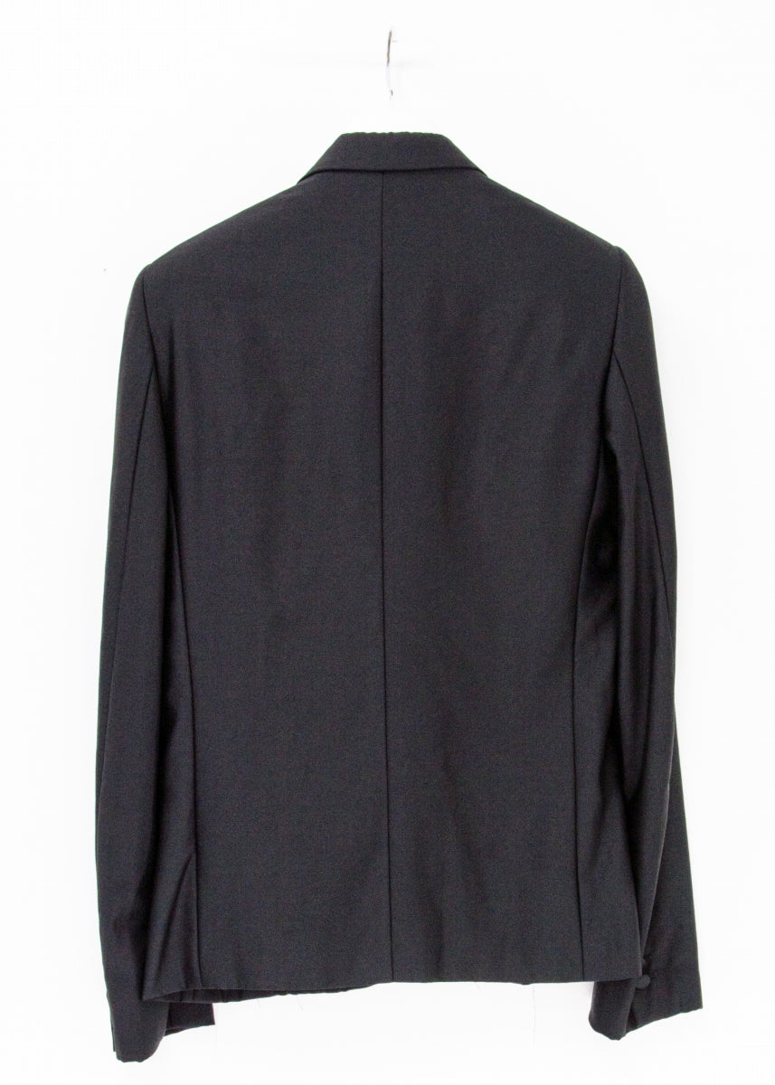 Dior HOMME 2005SS エディ期 1ボタンテーラードジャケット ウール 46  黒 テーラードジャケット
