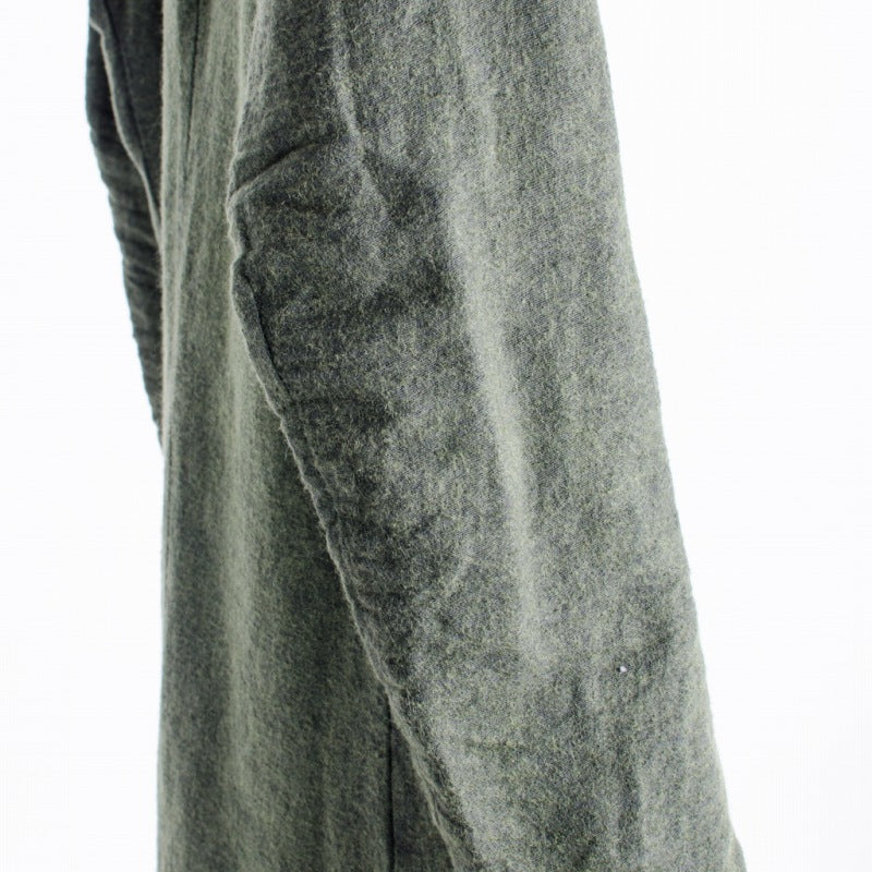 LAYER-0 17AW  ショールカラーコートジャケット ウール 48 モスグリーン  緑 ステンカラーコート [梅田]