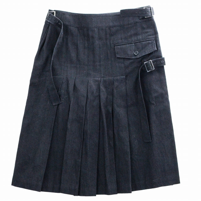 YOHJI YAMAMOTO POUR HOMME  16AW 巻きスカート コットン 2 ブラック  黒 スカート [東京]