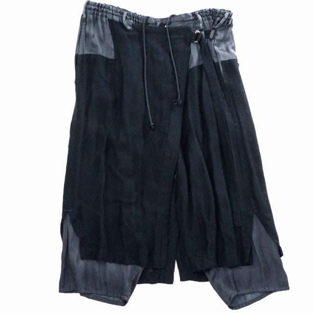 YOHJI YAMAMOTO POUR HOMME  14SS ラップパンツ 2 ブラック  黒 パンツ [東京]