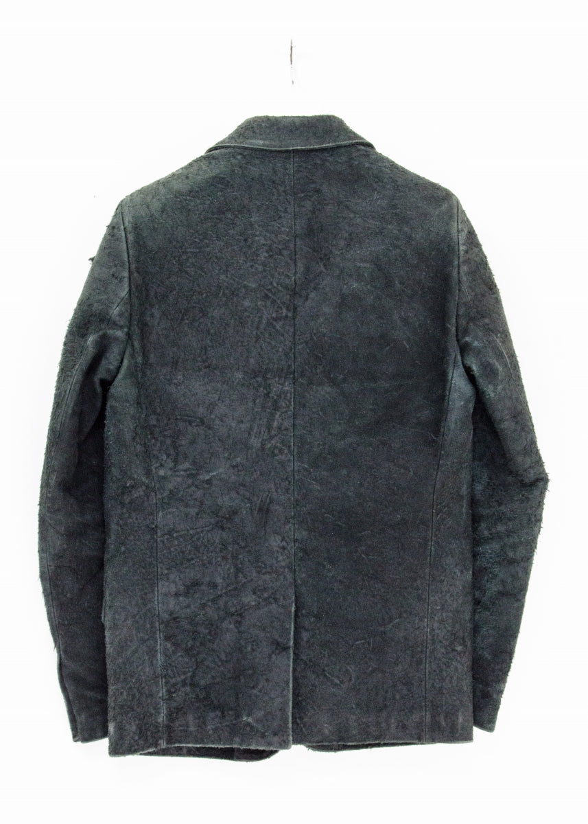 Dior HOMME 2003年 エディ期  レザーデストロイテーラード レザー 46  黒 テーラードジャケット
