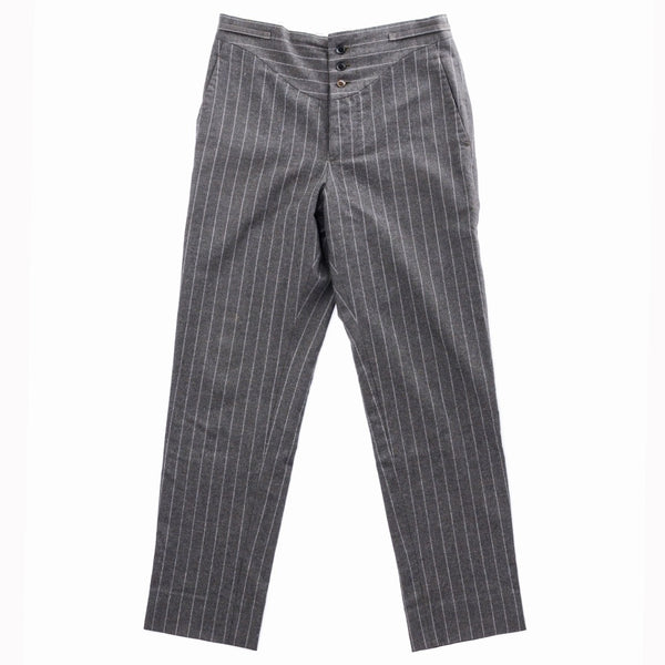 The Crooked Tailor handmade trousers  チョークストライプトラザーズ 48  灰色 パンツ