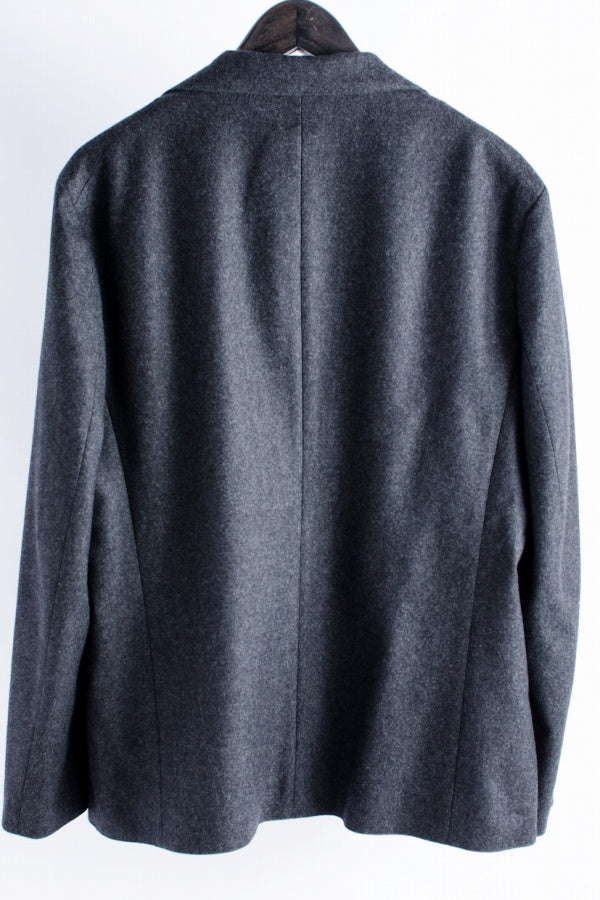 Yamauchi wool tailored jacket wool 4 gray tailored jacket