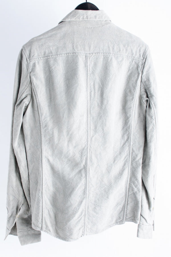 LM ALTIERI 04SS FUS01-LN05-6 リネンシャツジャケット/拝みボタン リネン 1  灰色 その他アウター [東京]