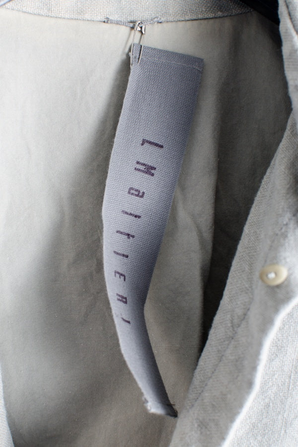 LM ALTIERI 04SS FUS01-LN05-6 リネンシャツジャケット/拝みボタン リネン 1  灰色 その他アウター [東京]