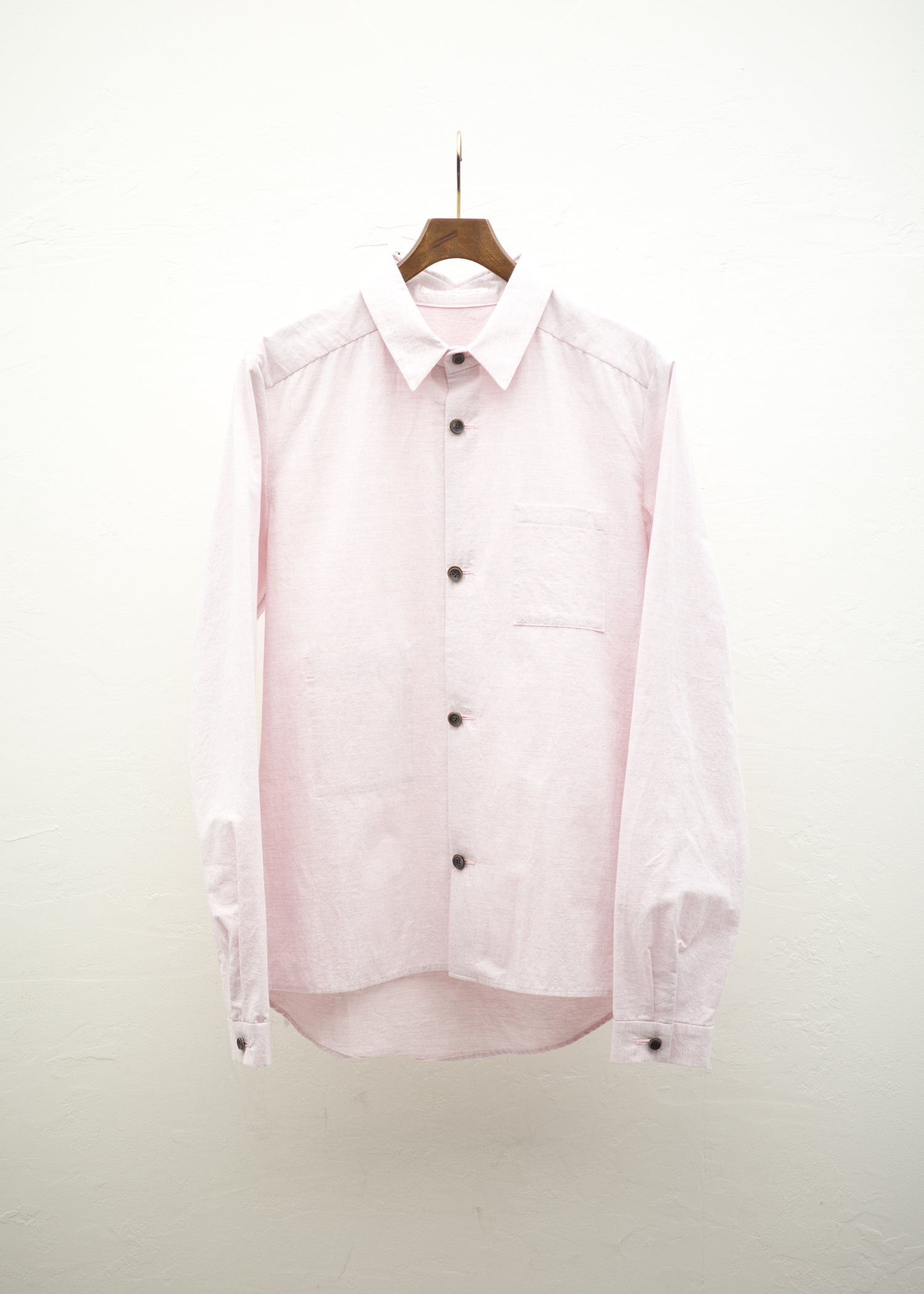 individual sentiments 19SS botanical pink cotton shirt