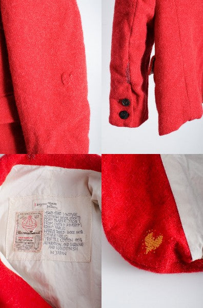 manure of drawers ハリスツイード nest of manure 1940-1950's ブレザー ウール 表記なし レッド  赤 テーラードジャケット [東京]