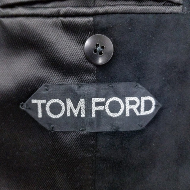 TOM FORD 定価95万円 スウェードレザーミリタリージャケット スウェード 46  黒 ミリタリージャケット