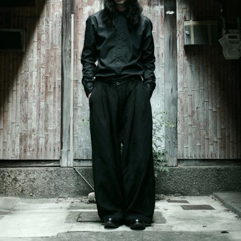 JAN-JAN VAN ESSCHE 19AW TROUSERS#54 PLETED TROUSERS ウール BLACK  黒 パンツ [京都]