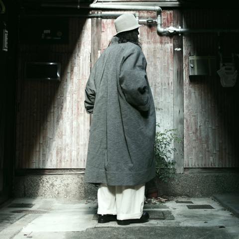 JAN-JAN VAN ESSCHE 19 COAT#20 OVERSIZED FIT COAT ウール GREY MELE WOOL  灰色 ステンカラーコート [京都]