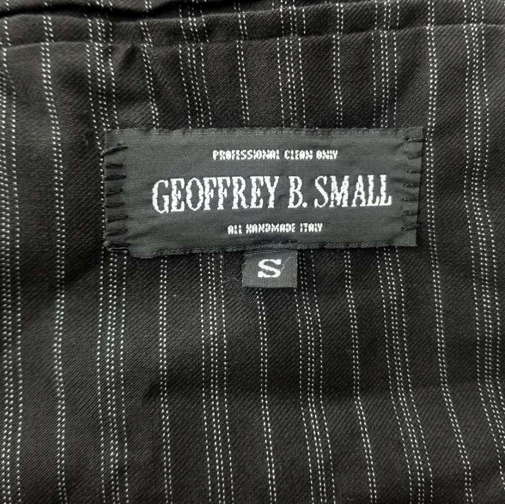 Geoffrey B. Small ストライプテーラードジャケット ウール S  灰色 テーラードジャケット [梅田]